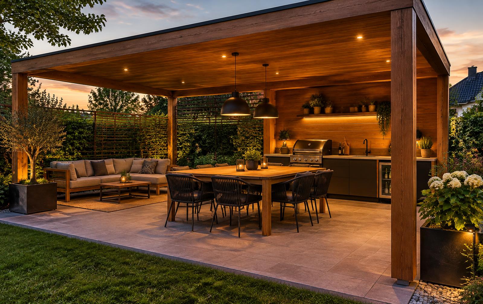 Навеси, беседки и барбекю зони